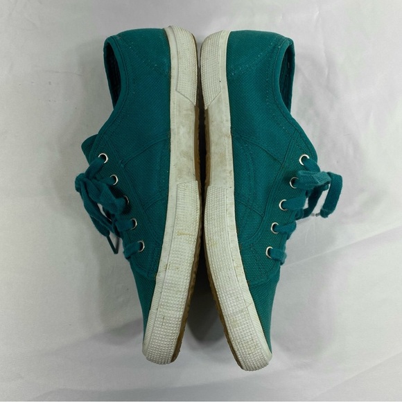 Guess Women’s Teal Canvas Low Top Sneakers - Picture 5 of 8